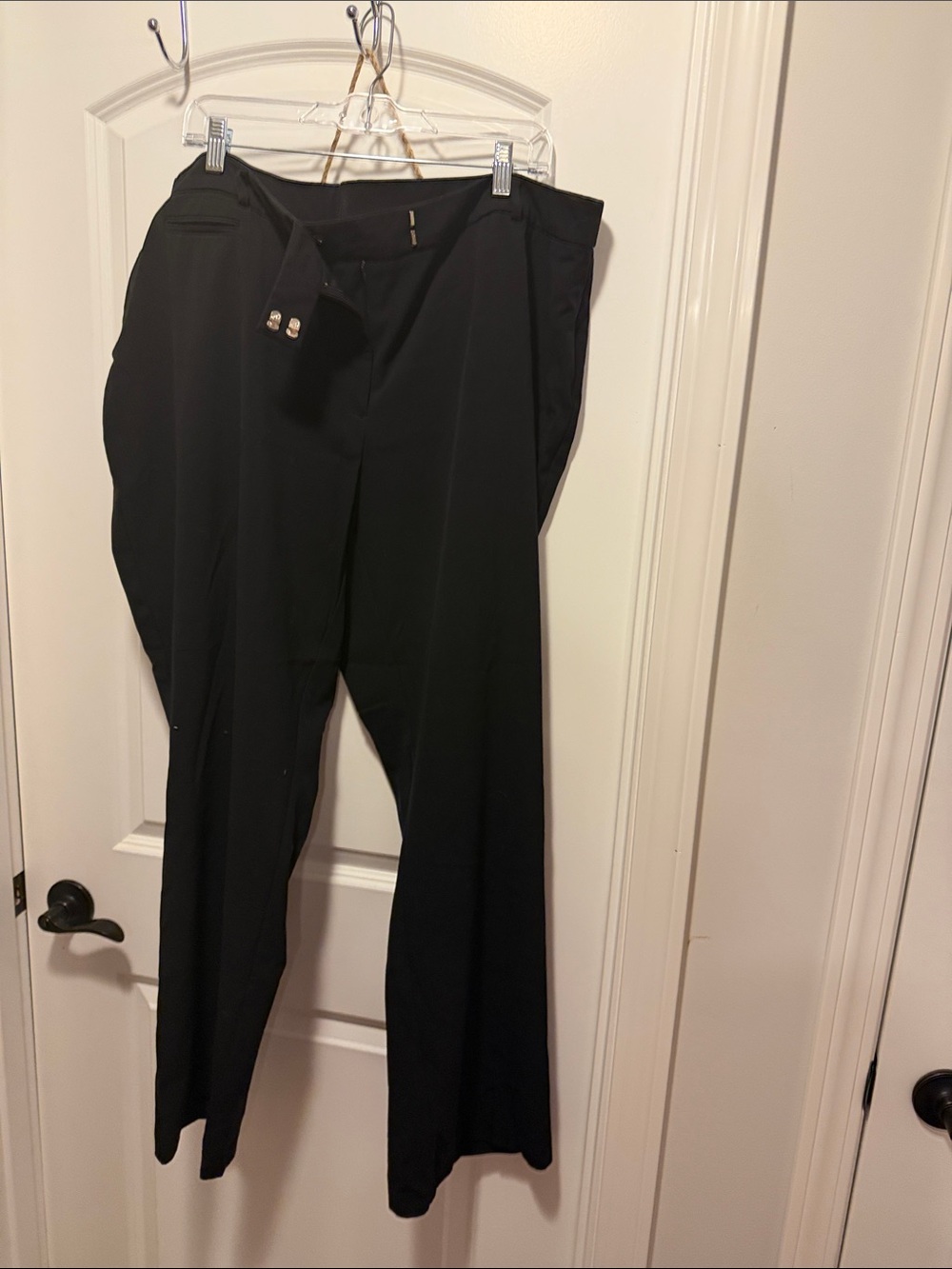 Avenue Black Straight-Leg Dress Trousers